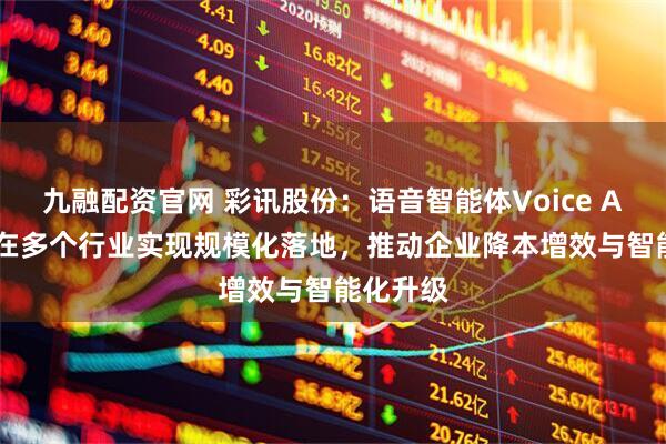 九融配资官网 彩讯股份：语音智能体Voice Agent已在多个行业实现规模化落地，推动企业降本增效与智能化升级