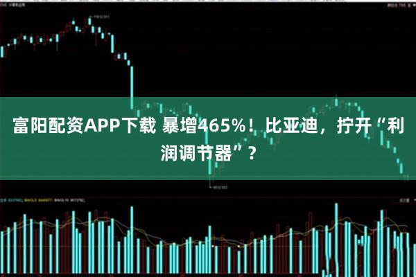 富阳配资APP下载 暴增465%！比亚迪，拧开“利润调节器”？